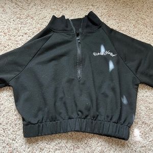 New York Cropped Black Hoodie